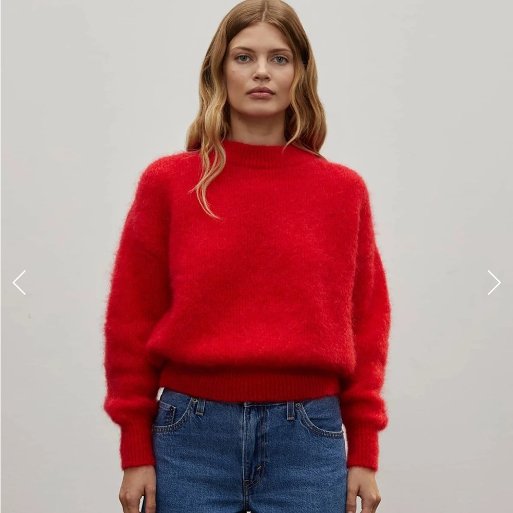 Red SUPRISE PARIS Women's Pull Mohair Jane Knit Sweater